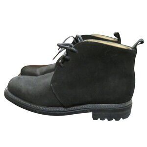 KENZO Homme Black Italian Suede Leather lace up dress boots size 43 or US 10